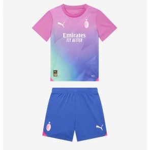 AC Milan babykläder Tredje Tröja barn 2023-24 Korta ärmar (+ Korta byxor)